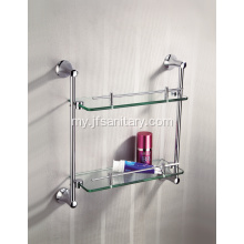 Dual Layer အရည်အသွေးမြင့် Glass Towel Shelf